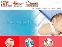 Tablet Screenshot of aasthahospitalivfcentre.com